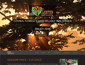 Legacy Tree Service screen capture